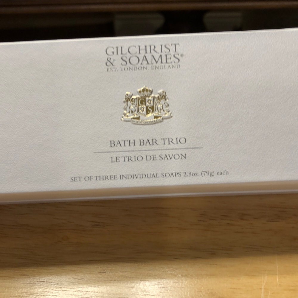 Gilchrist and Soames Bath Bar Trio 2.8 oz each bar